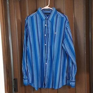 Sean John Mens Dress Striped Shirt Large